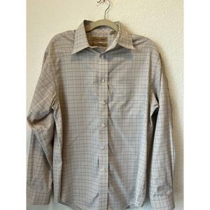 Roundtree Yorke Gold Label Long Sleeve Mens Dress Shirt Size Medium